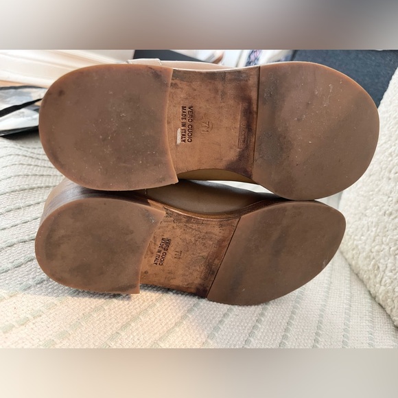 Marc Jacobs Tan Leather Cream Canvas Knee High Riding Boots - Picture 8 of 9